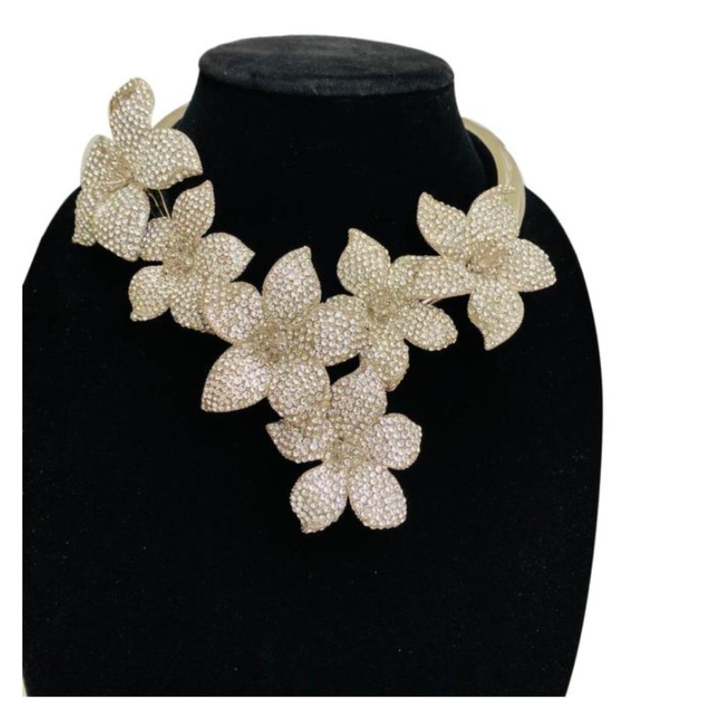 Giuseppe Zanotti Silver Swarovski Crystal Necklace